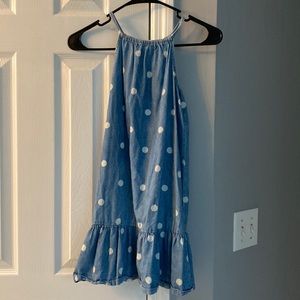 White and blue dress